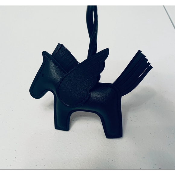 Black Pegasus Horse Bag Charm Black New Unbranded - Picture 2 of 5